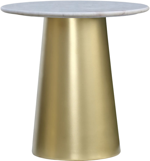 Sorrento Marble / Metal Contemporary  End Table - 20" W x 20" D x 20" H