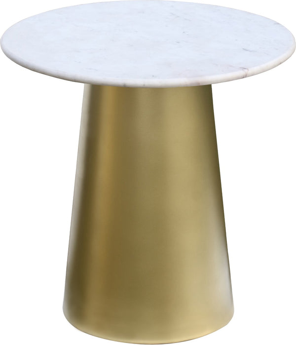 Sorrento Marble / Metal Contemporary  End Table - 20" W x 20" D x 20" H
