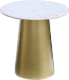 Sorrento Marble / Metal Contemporary  End Table - 20" W x 20" D x 20" H