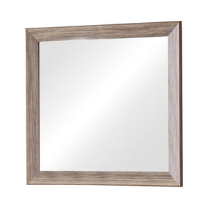 Kauffman Transitional Rectangular Mirror – Sleek Design with Natural Oak Finish for Modern Spaces