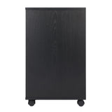 Winsome Wood Halifax 2 Section Mobile Filing Cabinet, Black 20431-WINSOMEWOOD