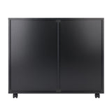 Winsome Wood Halifax 2 Section Mobile Filing Cabinet, Black 20431-WINSOMEWOOD