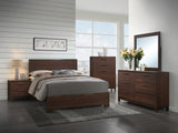 Edmonton Country Rustic Panel Bed Rustic Tobacco