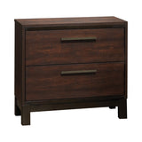 Edmonton Country Rustic 2-drawer Nightstand Rustic Tobacco