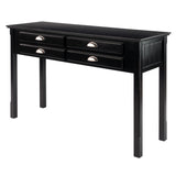 Winsome Wood Timber Console Hall Table, Black 20450-WINSOMEWOOD