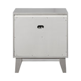 Leighton Contemporary 2-drawer Nightstand Metallic Mercury