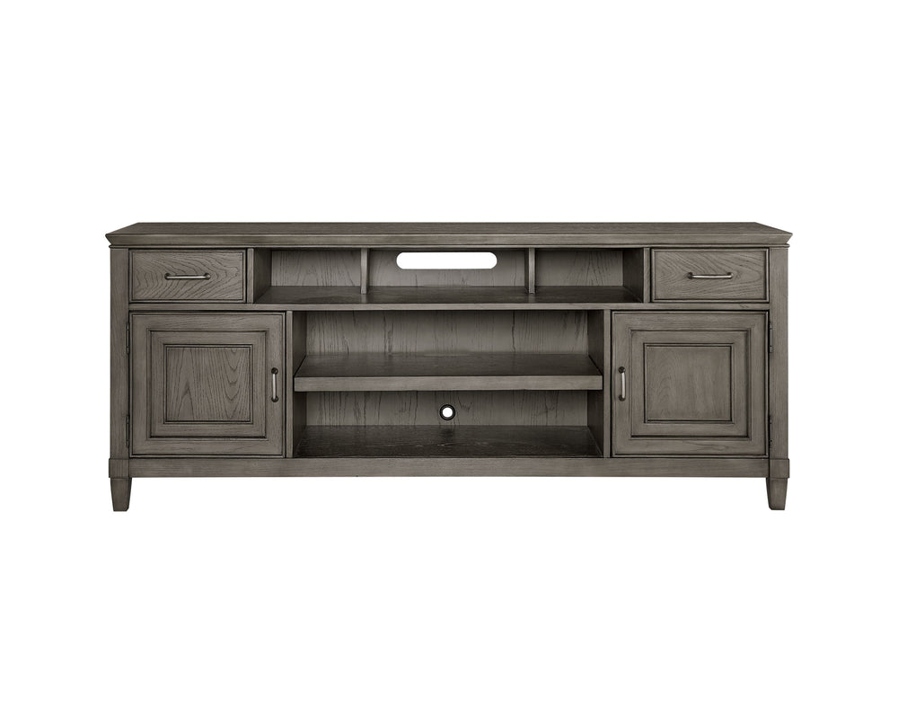 Newport 74" Stone Finish TV Console - Handcrafted with Elegant Design & Smart Storage Solutions