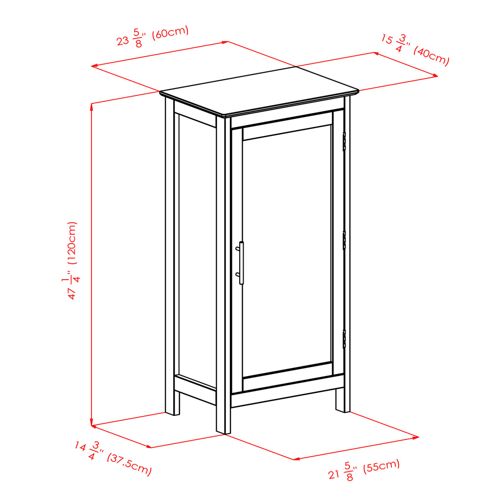 Winsome Wood Wood Poppy Display Cabinet, Glass Door, Black 20523-WINSOMEWOOD