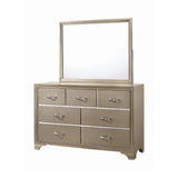 Beaumont Contemporary Rectangular Mirror Champagne