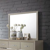 Beaumont Contemporary Rectangular Mirror Champagne