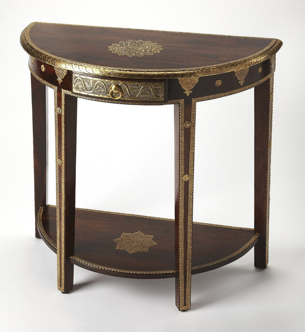 Butler Specialty Ranthore Brass Demilune Console Table 2054290