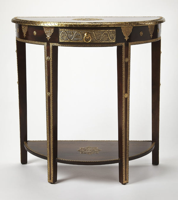 Butler Specialty Ranthore Brass Demilune Console Table 2054290