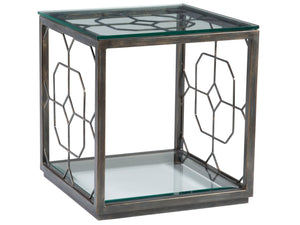 Metal Designs Honeycomb Square End Table