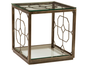 Metal Designs Honeycomb Square End Table