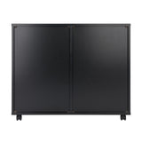 Winsome Wood Halifax 2 Section Mobile Storage Cabinet, Black 20622-WINSOMEWOOD