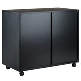 Winsome Wood Halifax 5-Drawer Mobile Side Cabinet, Black 20630-WINSOMEWOOD