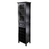 Winsome Wood Burgundy Wine Display Tower, Black 20667-WINSOMEWOOD