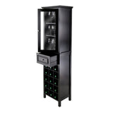 Winsome Wood Burgundy Wine Display Tower, Black 20667-WINSOMEWOOD