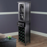 Winsome Wood Burgundy Wine Display Tower, Black 20667-WINSOMEWOOD