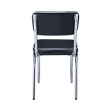 Retro Modern Open Back Side Chairs and Chrome (Set of 2)