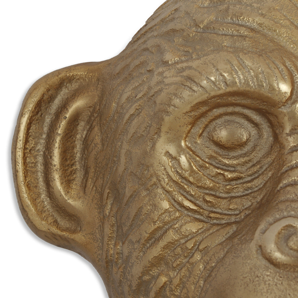 Acworth Handcrafted Aluminum Monkey Wall Hook, Raw Brass – English Elm