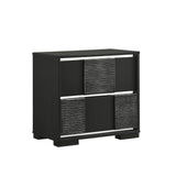 Blacktoft Contemporary 2-drawer Nightstand Black