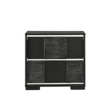 Blacktoft Contemporary 2-drawer Nightstand Black