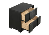 Blacktoft Contemporary 2-drawer Nightstand Black