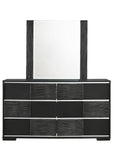 Blacktoft Contemporary Rectangle Dresser Mirror Black