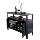 Winsome Wood Jasper Buffet Display Cabinet, Sideboard, Black 20745-WINSOMEWOOD