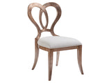 Signature Designs Melody Side Chair - Elegant Solid Mahogany Frame with Soft Linen Upholstery