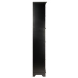 Winsome Wood Alps Tall Cabinet with Glass Door, Black 20871-WINSOMEWOOD