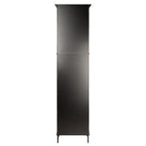 Winsome Wood Alps Tall Cabinet with Glass Door, Black 20871-WINSOMEWOOD