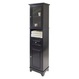 Winsome Wood Alps Tall Cabinet with Glass Door, Black 20871-WINSOMEWOOD