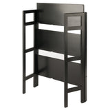 Winsome Wood Terry 3-Tier Foldable Shelf, Stackable, Black 20896-WINSOMEWOOD