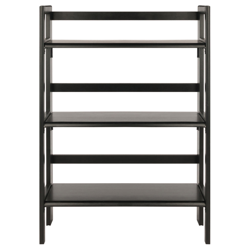 Winsome Wood Terry 3-Tier Foldable Shelf, Stackable, Black 20896-WINSOMEWOOD