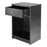 Winsome Wood Squamish Accent Table, Nightstand, Black 20914-WINSOMEWOOD