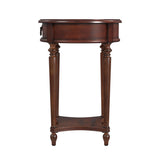 Butler Specialty Jules 1-Drawer Round End Table XRT Cherry Wood solids, wood products, cherry veneers 2096024-BUTLER