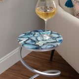 Rian Spiral Drink Table Amber Agate