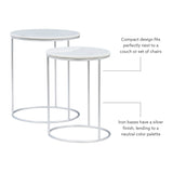 Fonner Nesting Tables White Marble