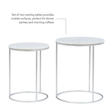 Fonner Nesting Tables White Marble