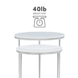 Fonner Nesting Tables White Marble