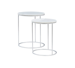 Fonner Nesting Tables White Marble