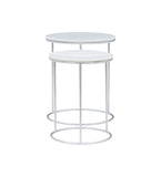 Fonner Nesting Tables White Marble