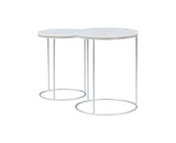 Fonner Nesting Tables White Marble