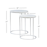 Fonner Nesting Tables White Marble