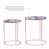 Fonner Nesting Tables Grey Marble