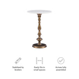 Keagan Side Table Gold With Marble