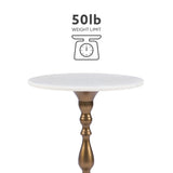 Keagan Side Table Gold With Marble