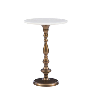 Keagan Side Table Gold With Marble